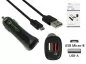 Preview: USB car Q3 charger, charging adapter+microUSB cable, 1m output 1: 5V 2.4A; output 2: 5V/3A, 9V/2A, 12V/1.5A